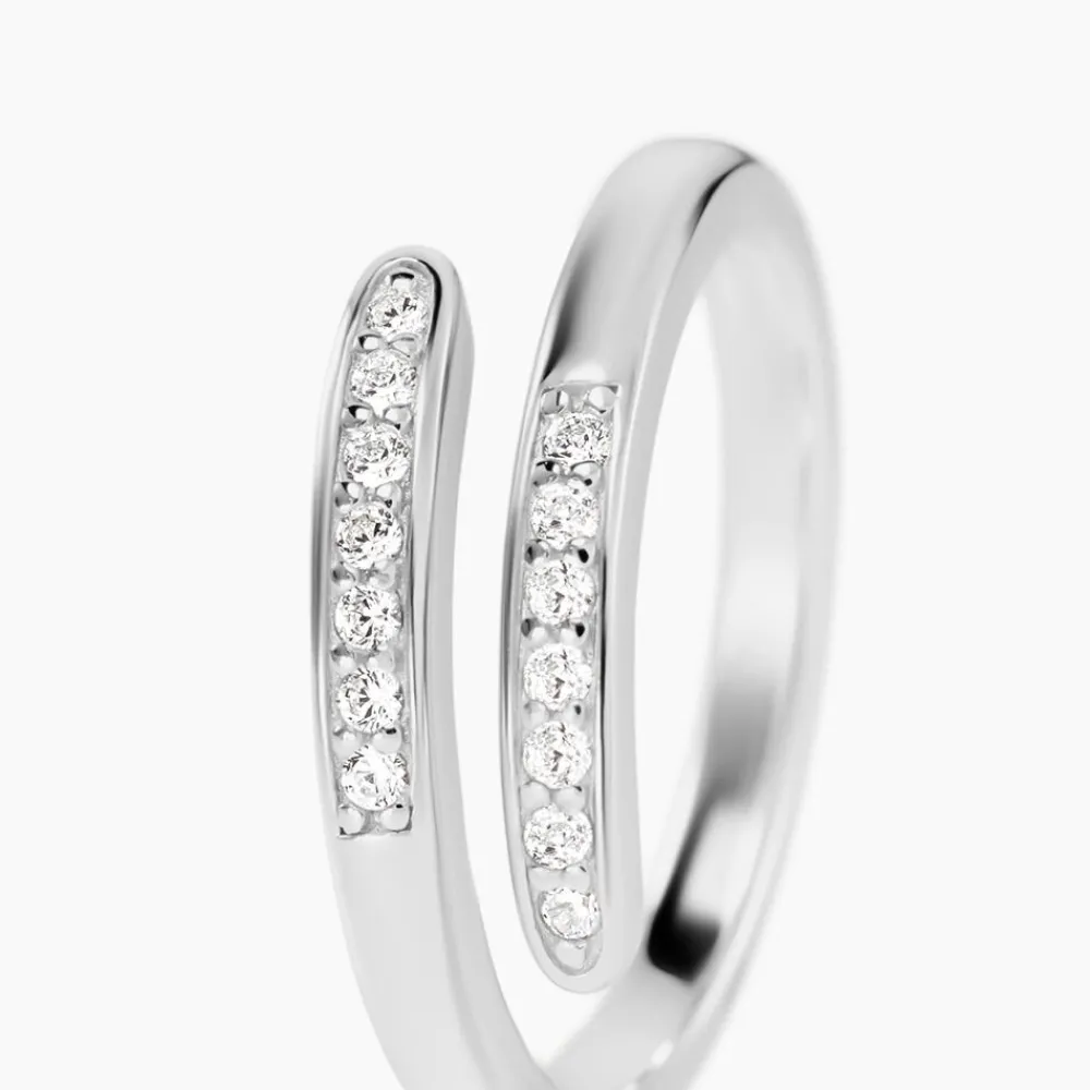 Bague Ajustable Mendel Argent Blanc Oxyde De Zirconium|Marc Orian Clearance
