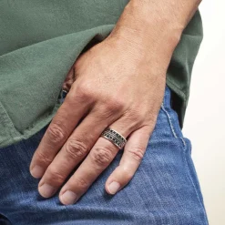 Bague Alban Argent Blanc