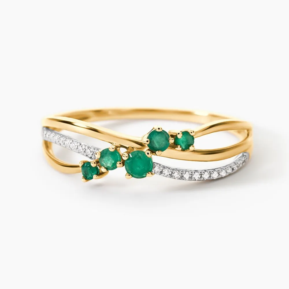 Bague Amarylis Or Jaune Emeraude|Marc Orian New