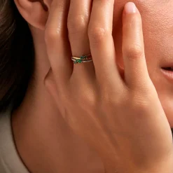 Bague Amarylis Or Jaune Emeraude|Marc Orian New