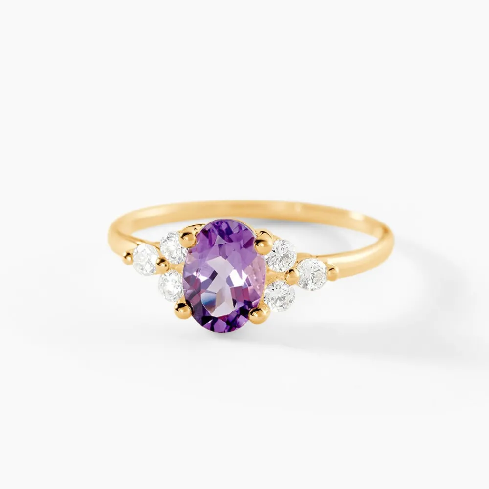Bague Anaid Or Jaune Amethyste Et Oxyde De Zirconium|Marc Orian Outlet