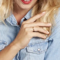 Bague Ana-lou Plaque Or Jaune Oxyde De Zirconium|Marc Orian Sale