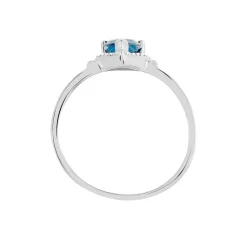Bague Anatolie Or Blanc Topaze Et Oxyde De Zirconium