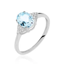Bague Andreani Or Blanc Topaze Et Oxyde De Zirconium|Marc Orian Discount