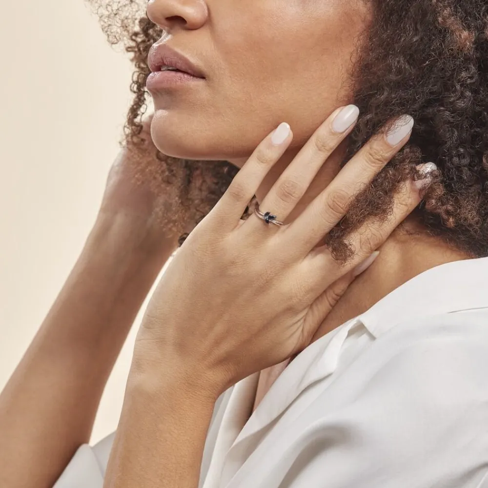 Bague Angie Or Blanc Saphir Diamant|Marc Orian