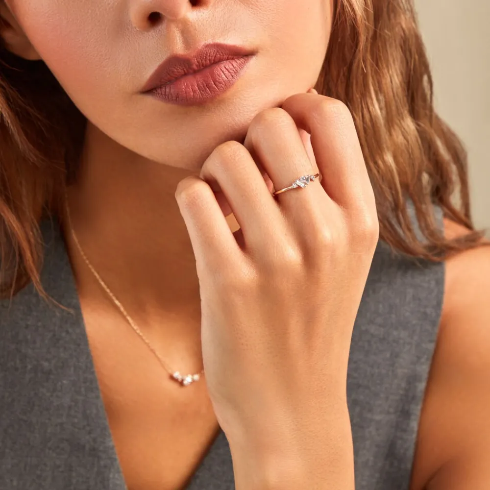 Bague Antigonus Or Jaune Diamant Synthétique|Marc Orian Discount