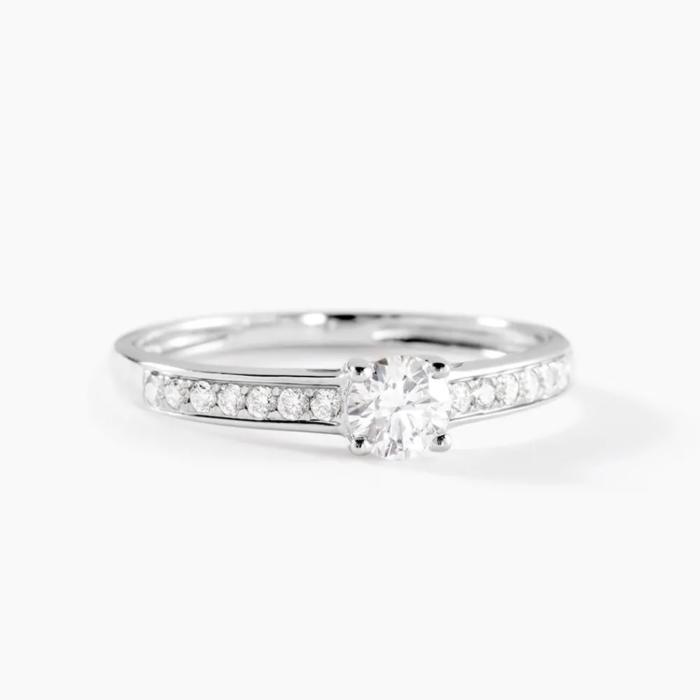Bague Aramis Ld Platine Blanc Diamant Synthétique|Marc Orian Online