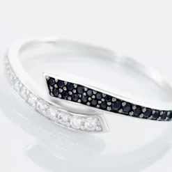 Bague Argent Blanc Agafya Oxydes De Zirconium