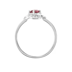 Bague Argent Blanc Clover Verre Oxydes De Zirconium
