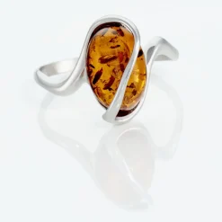 Bague Argent Blanc Leeloo Ambre|Marc Orian Sale