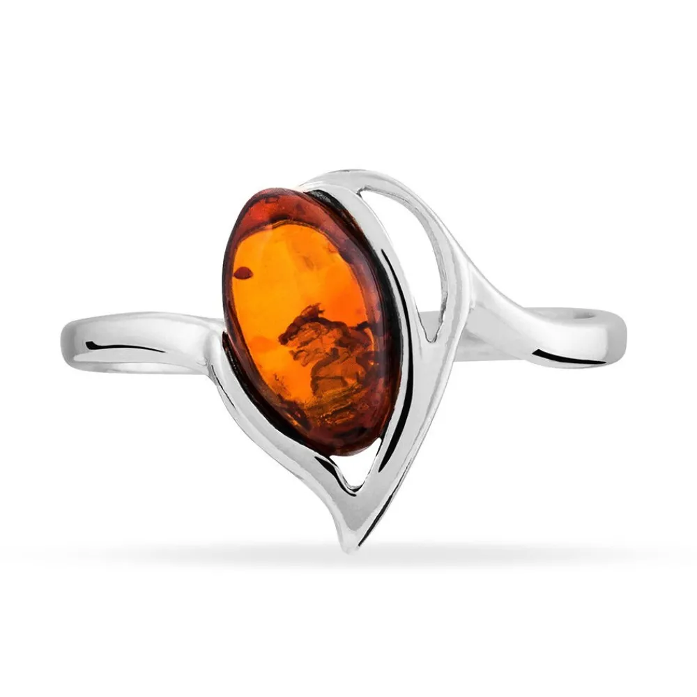 Bague Argent Blanc Nailla Ambre|Marc Orian Hot