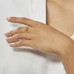 Bague Argent Blanc Nailla Ambre|Marc Orian Hot