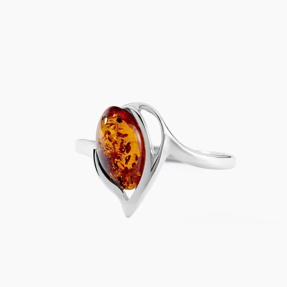 Bague Argent Blanc Nailla Ambre|Marc Orian Hot