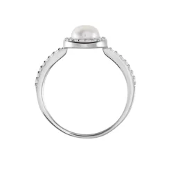 Bague Argent Blanc Suada Perle De Culture Oxyde De Zirconium|Marc Orian Hot