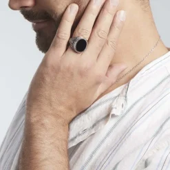 Bague Argent Blanc Thimeo Agathe Noire|Marc Orian Best