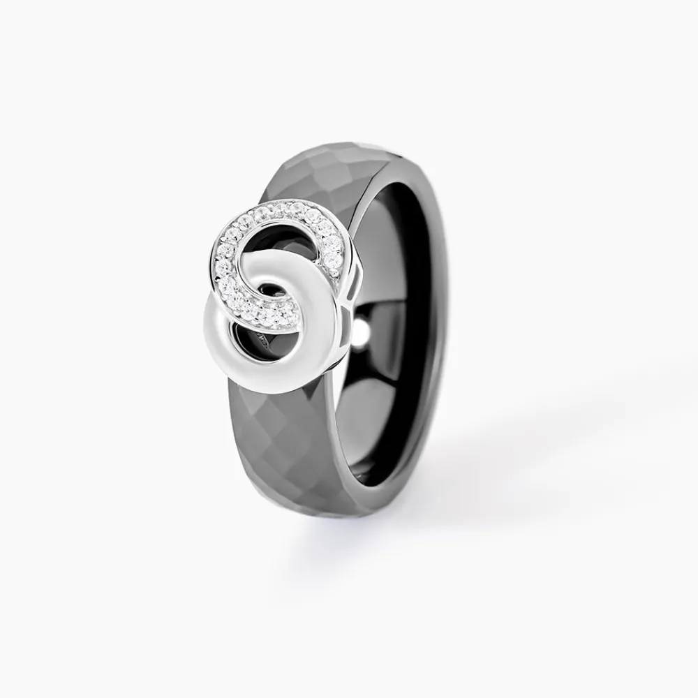 Bague Argent Blanc Valérie Oxyde De Zirconium Et Céramique|Marc Orian Hot