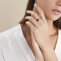 Bague Argent Blanc Valérie Oxyde De Zirconium Et Céramique|Marc Orian Hot