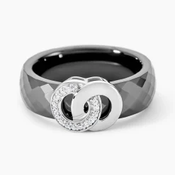 Bague Argent Blanc Valérie Oxyde De Zirconium Et Céramique|Marc Orian Hot