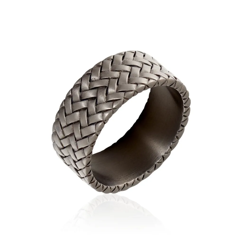 Bague Argent Noir|JOURDAN Online