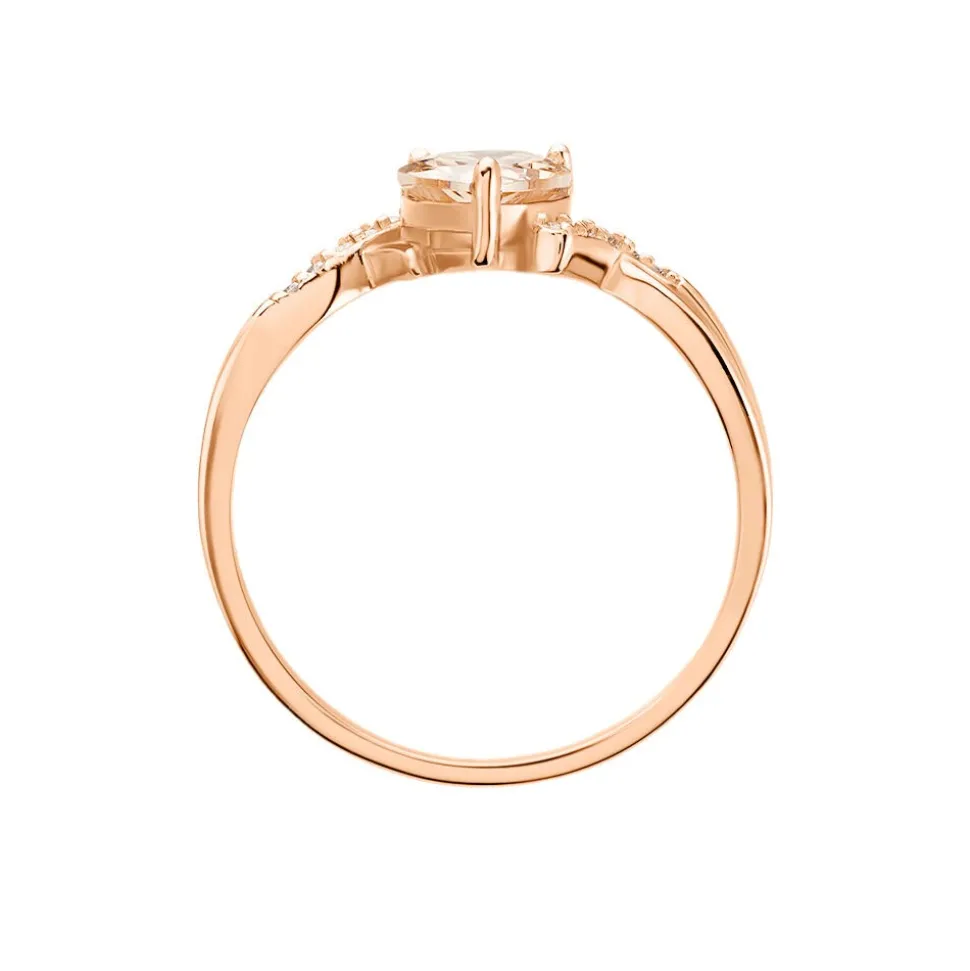 Bague Argent Rose Avalon Oxyde De Zirconium