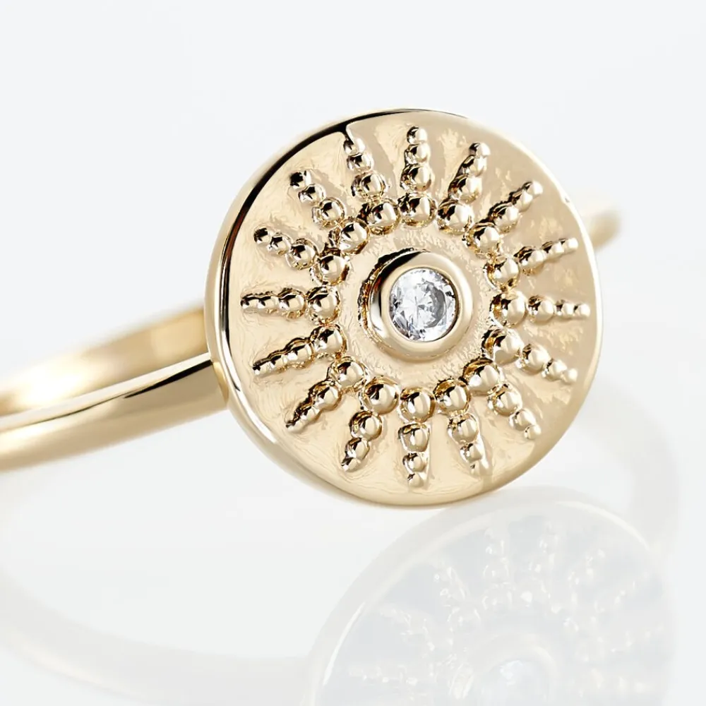 Bague Artea Plaqué Or Jaune Oxyde De Zirconium|Marc Orian Online