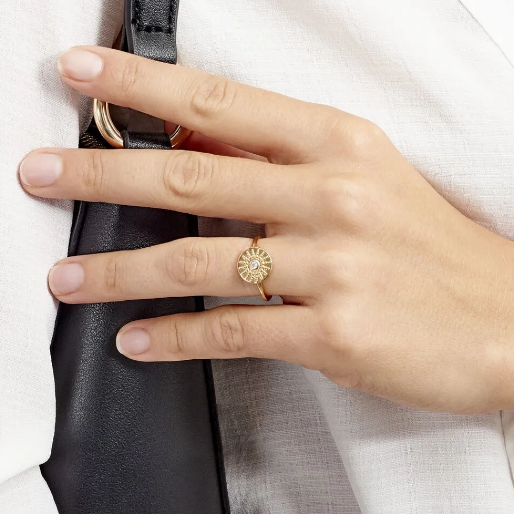 Bague Artea Plaqué Or Jaune Oxyde De Zirconium|Marc Orian Online