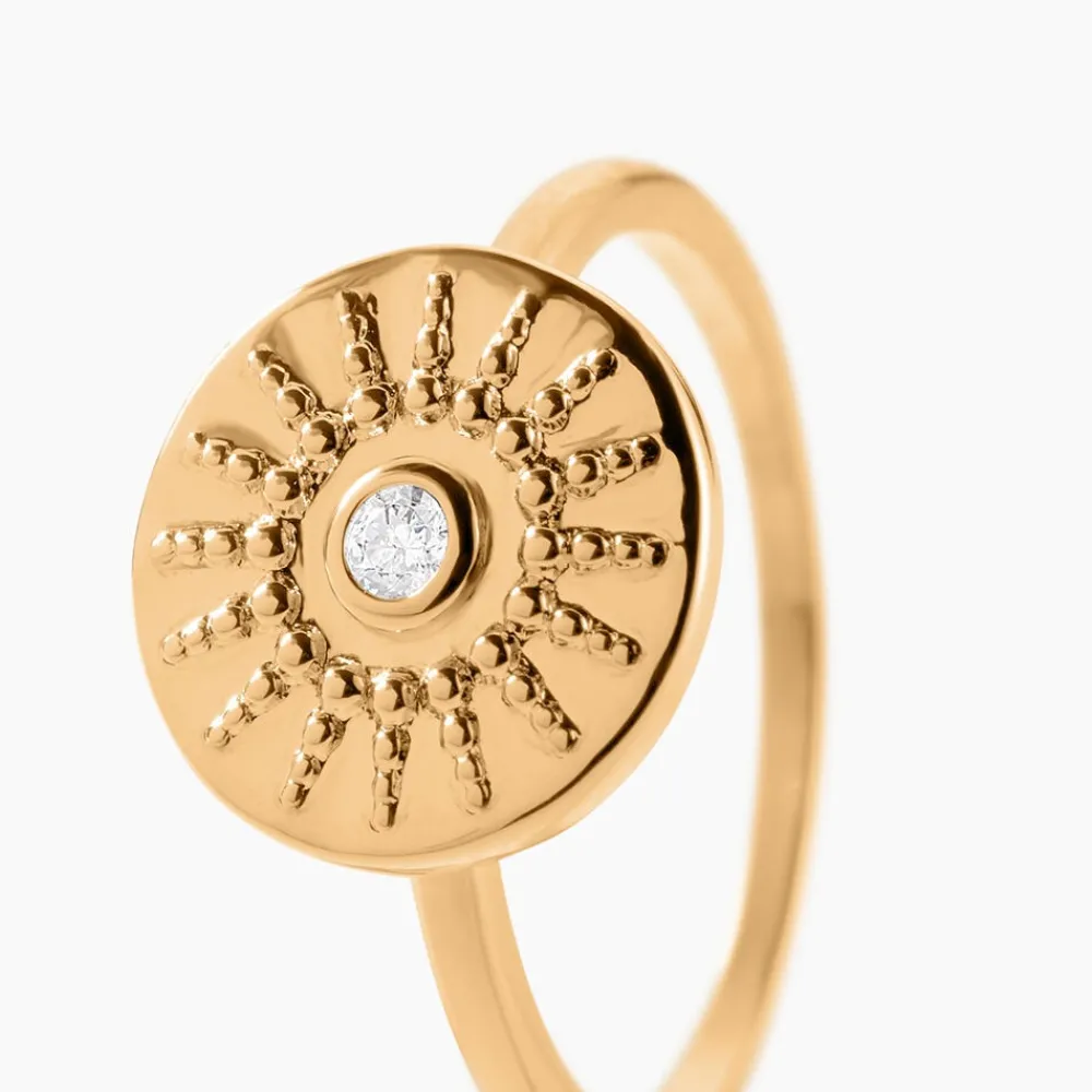 Bague Artea Plaqué Or Jaune Oxyde De Zirconium|Marc Orian Online