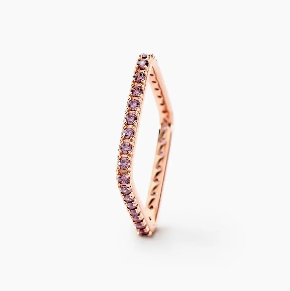 Bague Aselya Argent Rose Oxyde De Zirconium