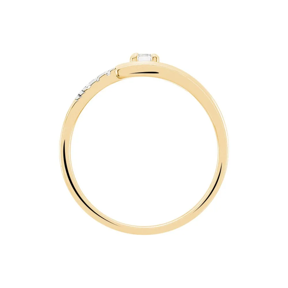 Bague Auberi Plaqué Or Jaune Oxyde De Zirconium|Marc Orian New