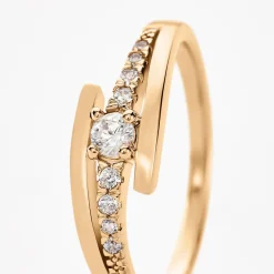Bague Auberi Plaqué Or Jaune Oxyde De Zirconium|Marc Orian New