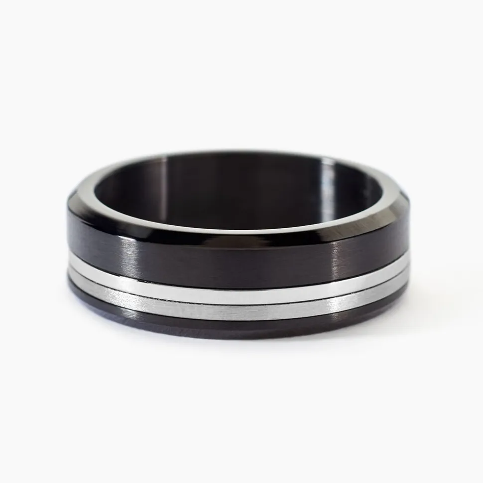 Bague Baldev Acier Bicolore