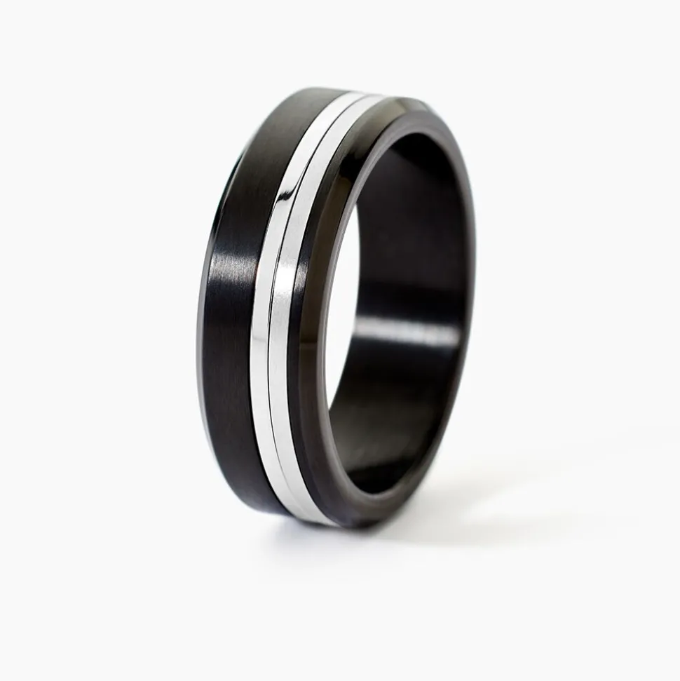 Bague Baldev Acier Bicolore
