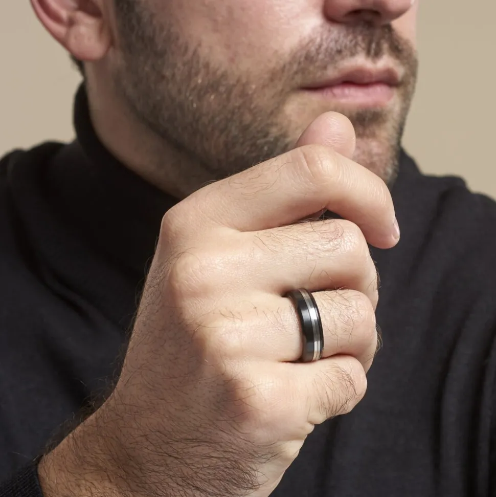 Bague Baldev Acier Bicolore