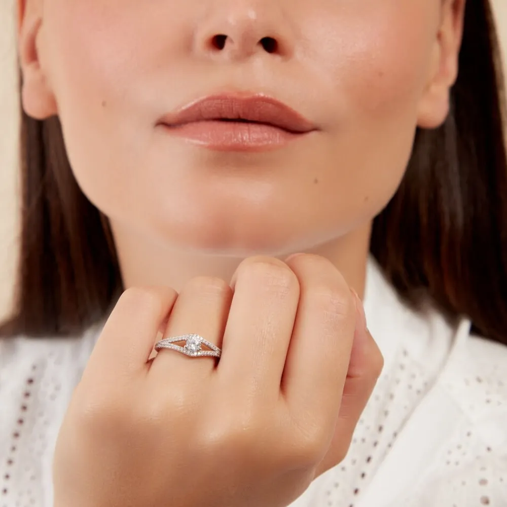 Bague Bernita Argent Blanc Oxyde De Zirconium|Marc Orian New