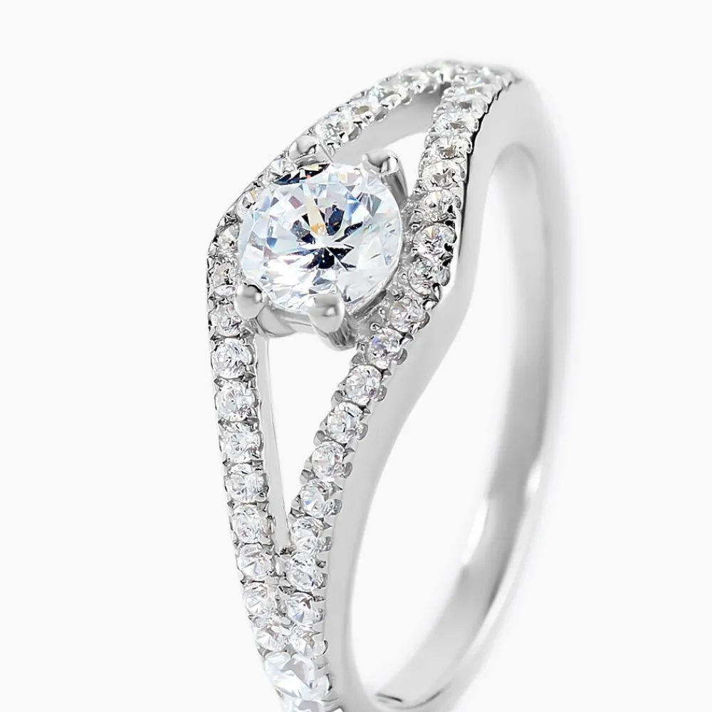 Bague Bernita Argent Blanc Oxyde De Zirconium|Marc Orian New