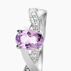 Bague Candice Or Blanc Amethyste|Marc Orian New