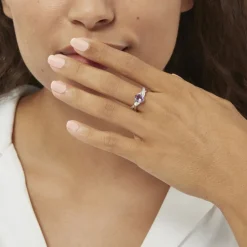 Bague Candice Or Blanc Amethyste|Marc Orian New