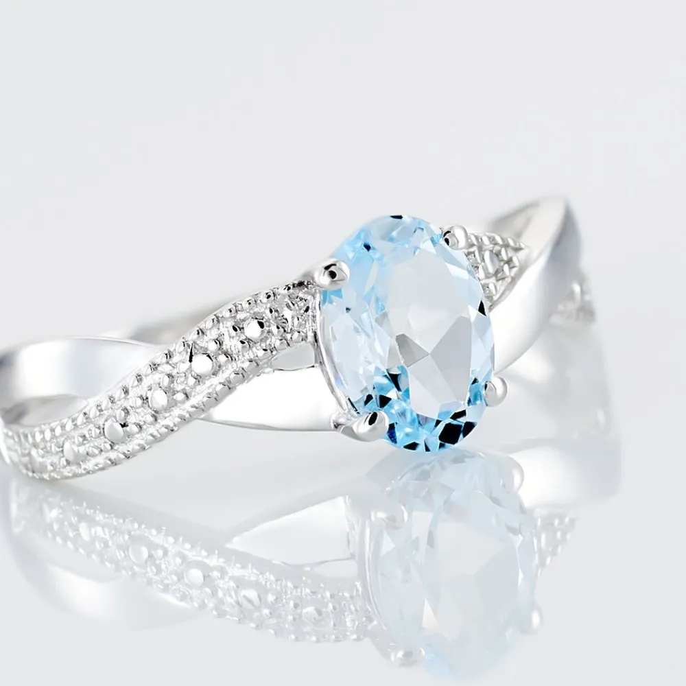 Bague Candice Or Blanc Topaze|Marc Orian