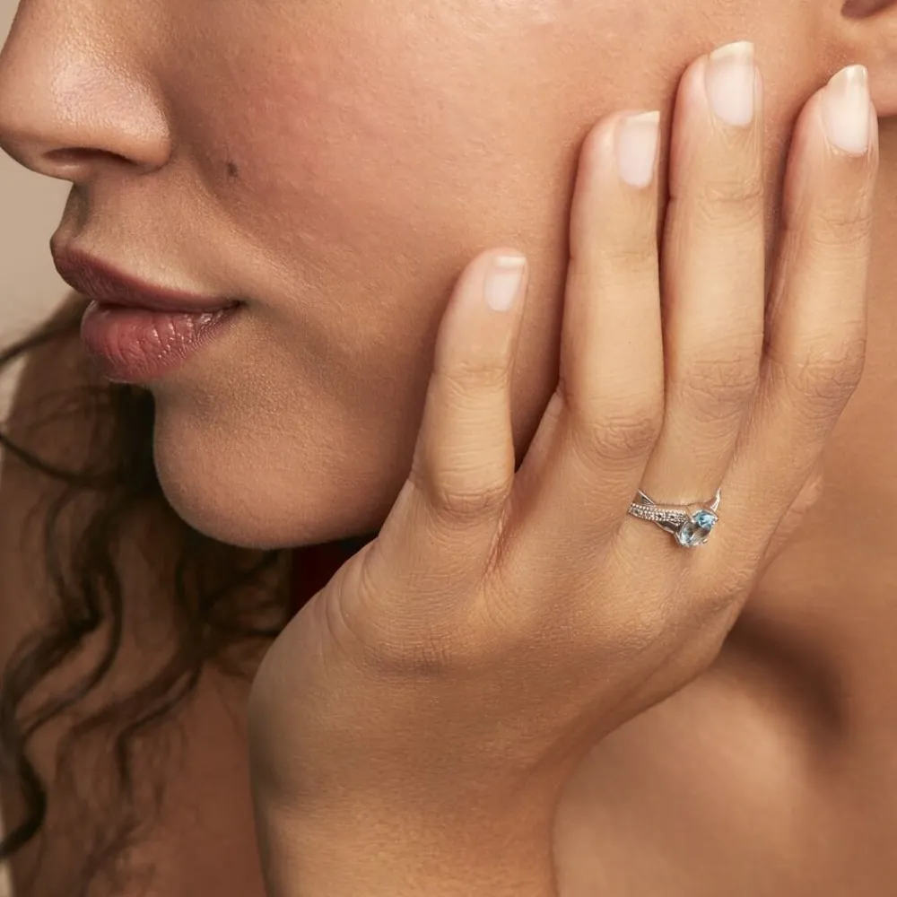Bague Candice Or Blanc Topaze|Marc Orian