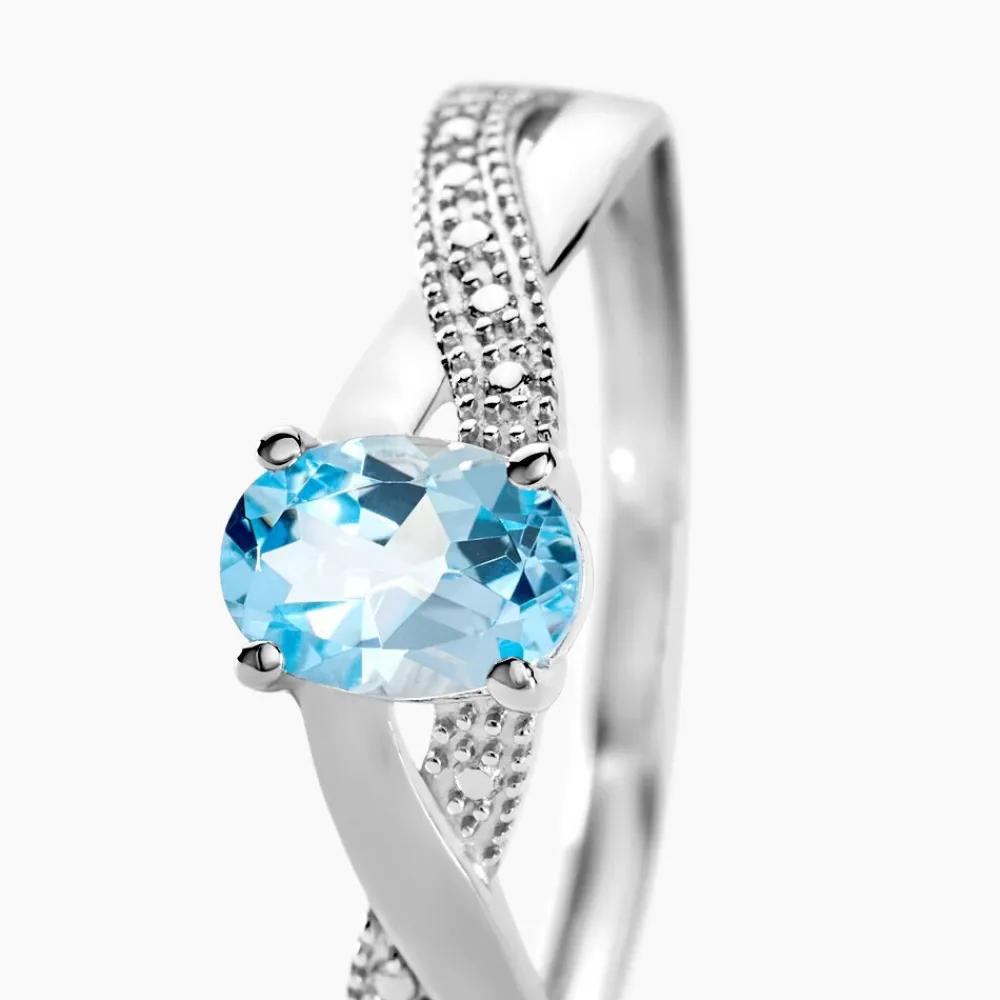 Bague Candice Or Blanc Topaze|Marc Orian