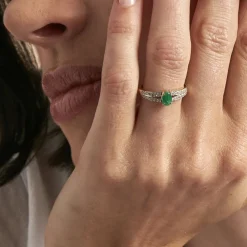 Bague Carlton Or Jaune Emeraude Diamant|Marc Orian Clearance