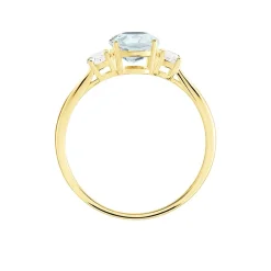 Bague Carroll Or Jaune Topaze Oxyde De Zirconium