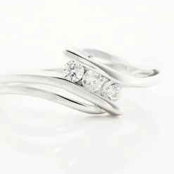 Bague Cascade Argent Blanc Oxyde De Zirconium