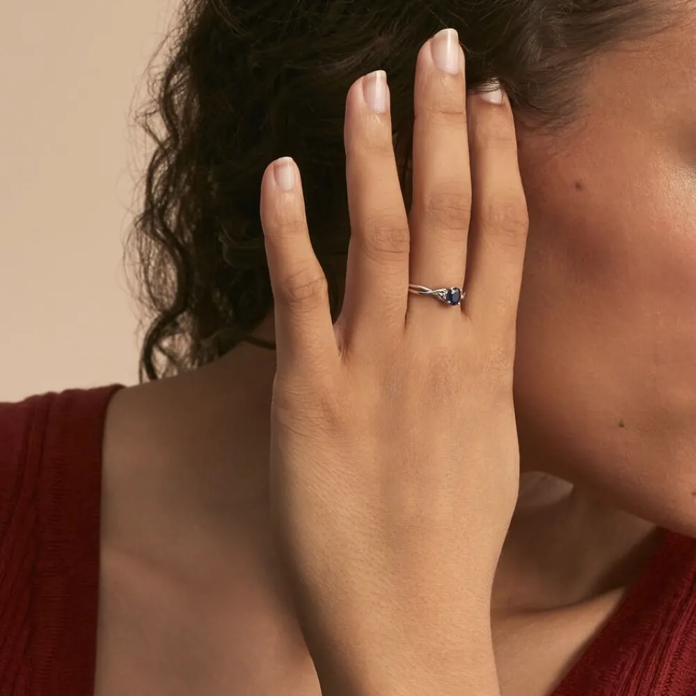 Bague Cassie Or Blanc Saphir Et Diamant|Marc Orian Clearance