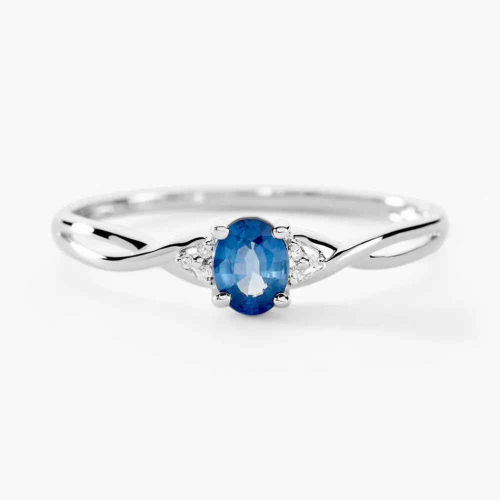 Bague Cassie Or Blanc Saphir Et Diamant|Marc Orian Clearance