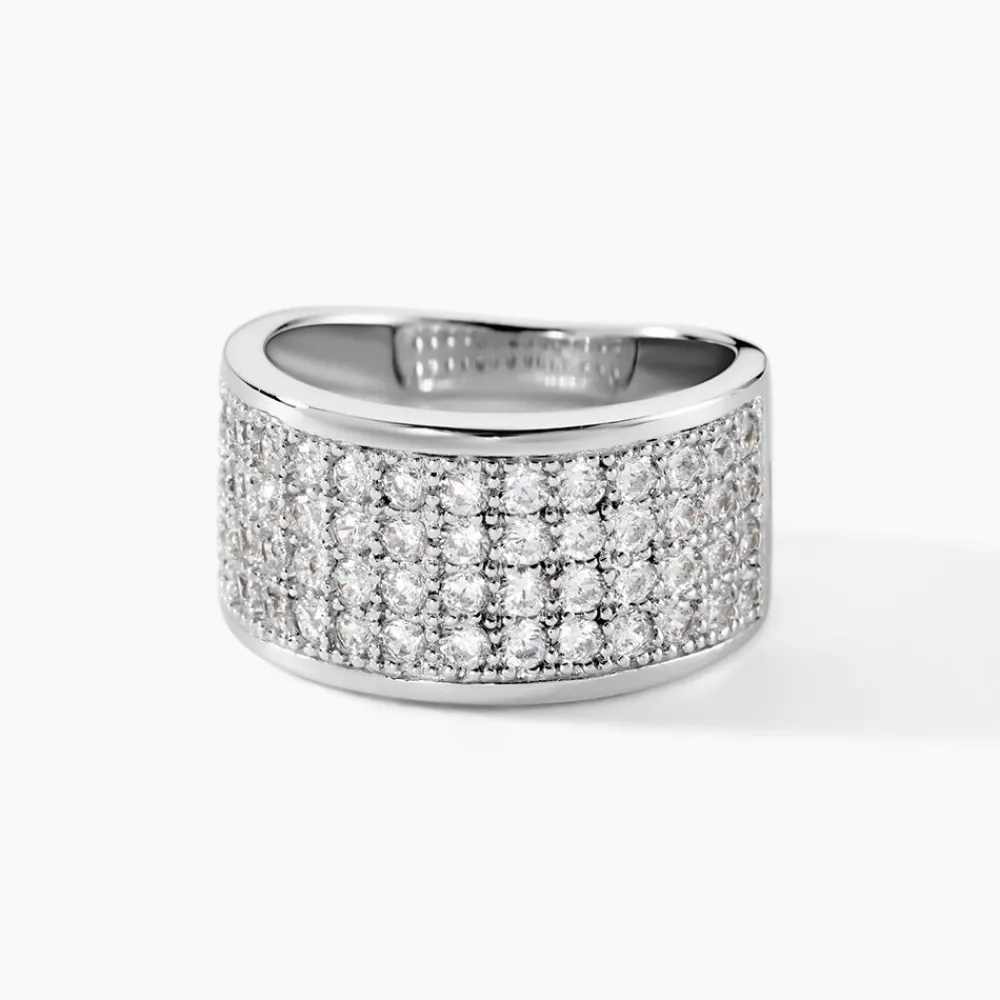 Bague Cecelia Argent Blanc Oxyde De Zirconium|Marc Orian Online