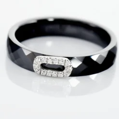 Bague Ceramik Design Argent Blanc Oxyde De Zirconium Et Céramique|Marc Orian Online