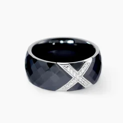 Bague Ceramique X Argent Blanc Oxyde De Zirconium Et Céramique|Marc Orian