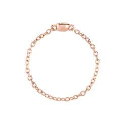 Bague Chaine Madalyn Argent Rose Oxyde De Zirconium