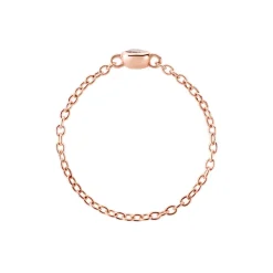 Bague Chaine Madalyn Argent Rose Oxyde De Zirconium